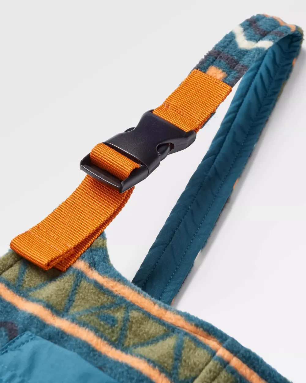 Passenger Dungarees & Pants|Best Sellers>Ace Recycled Polar Fleece Dungarees Retro Geo Mediterranean