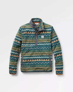 Floris van Bommel Fleece|Fleece>Adrift Recycled Polar Fleece Retro Geo Mediterranean