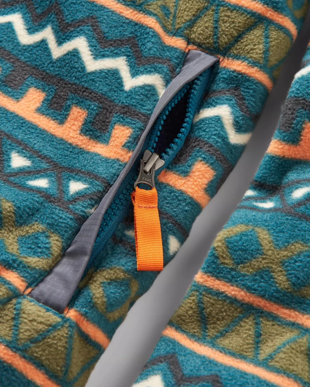 Floris van Bommel Fleece|Fleece>Adrift Recycled Polar Fleece Retro Geo Mediterranean