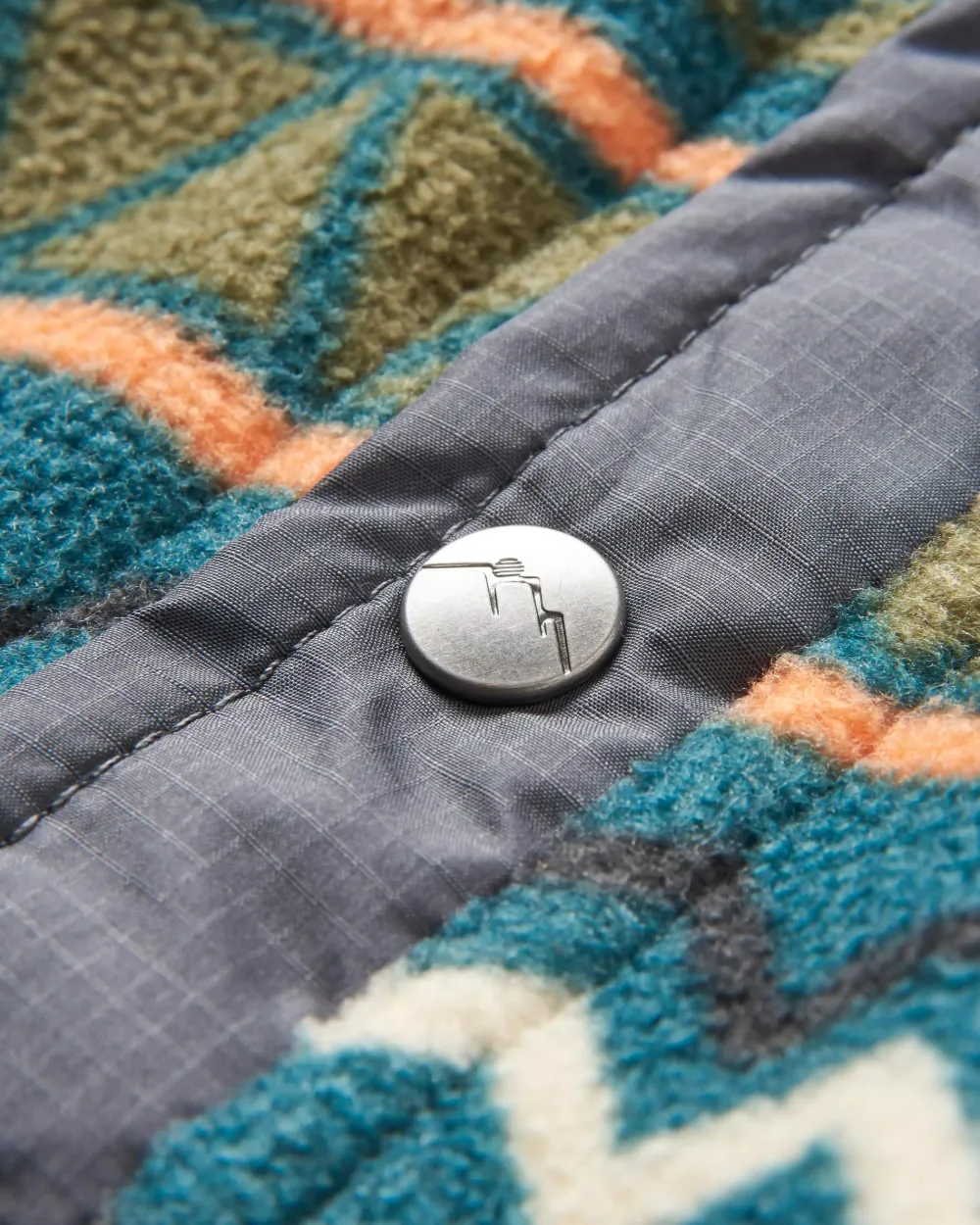 Floris van Bommel Fleece|Fleece>Adrift Recycled Polar Fleece Retro Geo Mediterranean