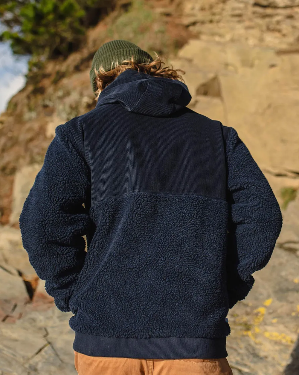 Floris van Bommel Fleece|Fleece>Adventure Recycled Deep-Pile Sherpa Fleece Deep Navy