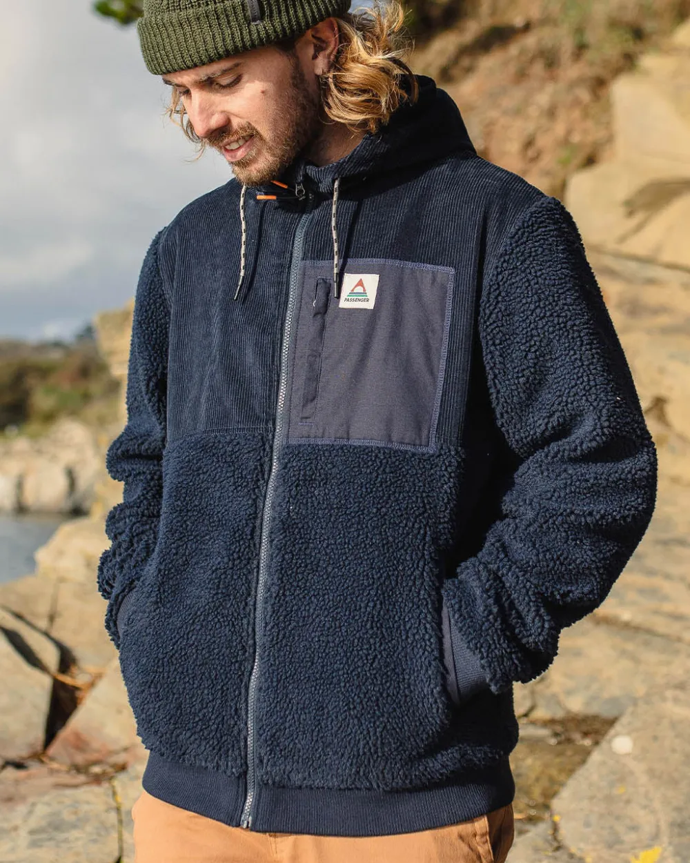 Floris van Bommel Fleece|Fleece>Adventure Recycled Deep-Pile Sherpa Fleece Deep Navy