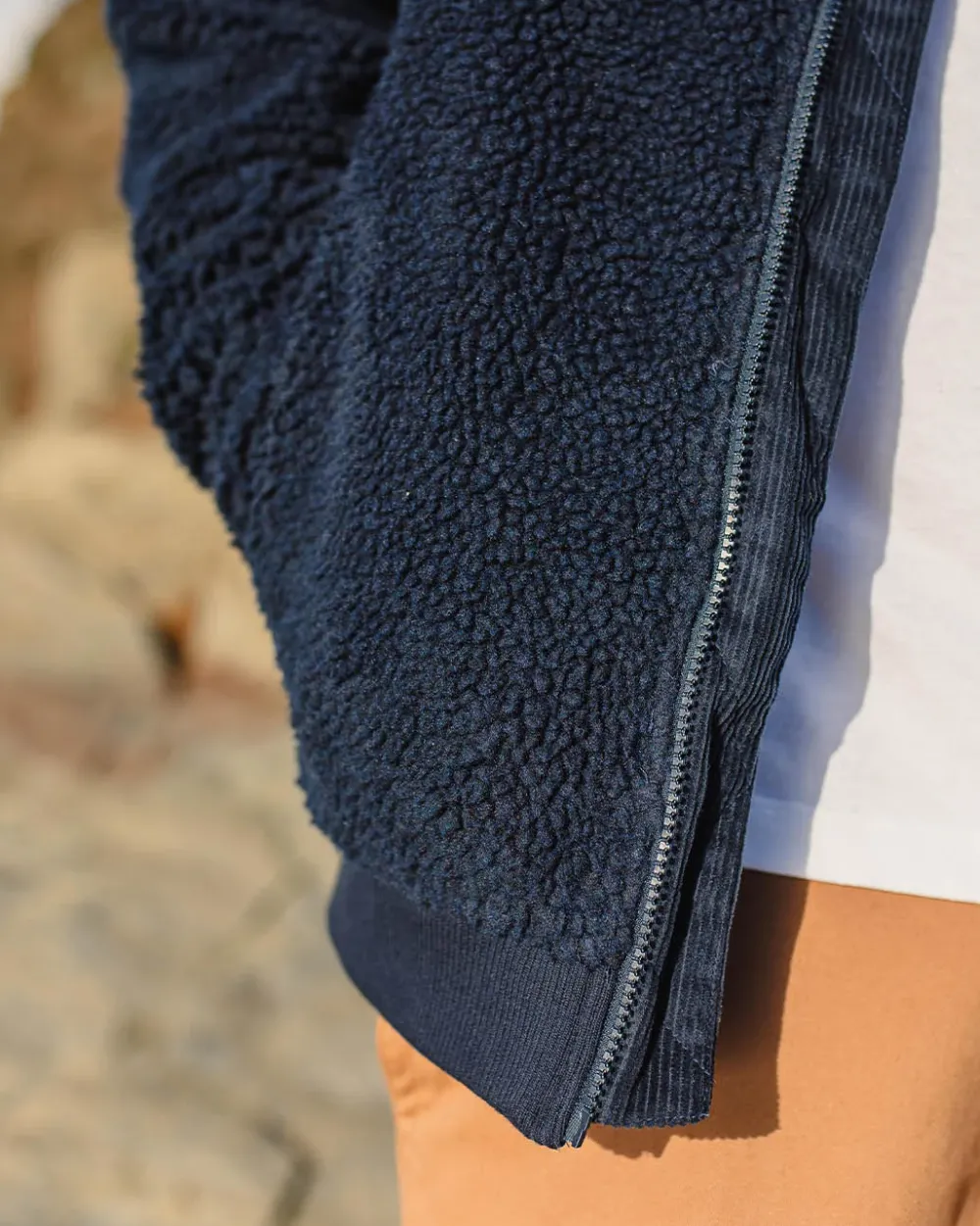 Floris van Bommel Fleece|Fleece>Adventure Recycled Deep-Pile Sherpa Fleece Deep Navy