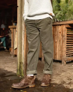 Floris van Bommel Pants|Best Sellers>Adventurer Cord Pants Dusty Olive