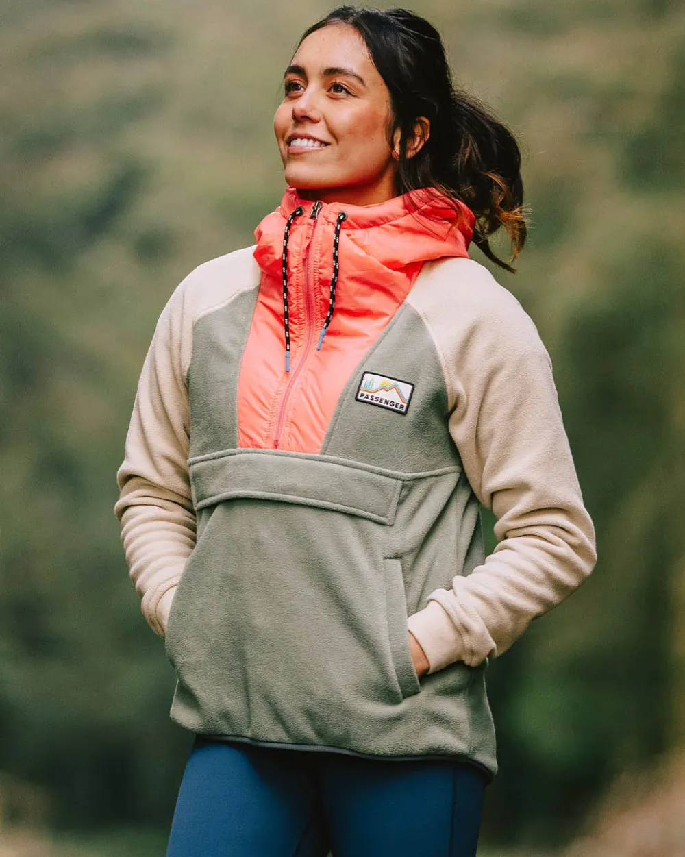 Passenger Fleece|Fleece>Alexander Recycled Polar Hooded Fleece Pistachio