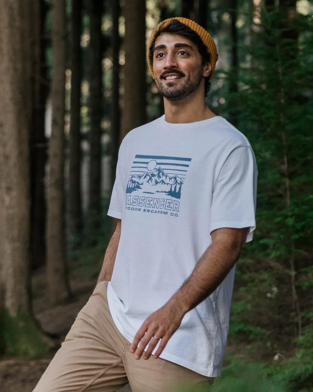 Passenger T-Shirts & Tank Tops>Alp Recycled Cotton T-Shirt White