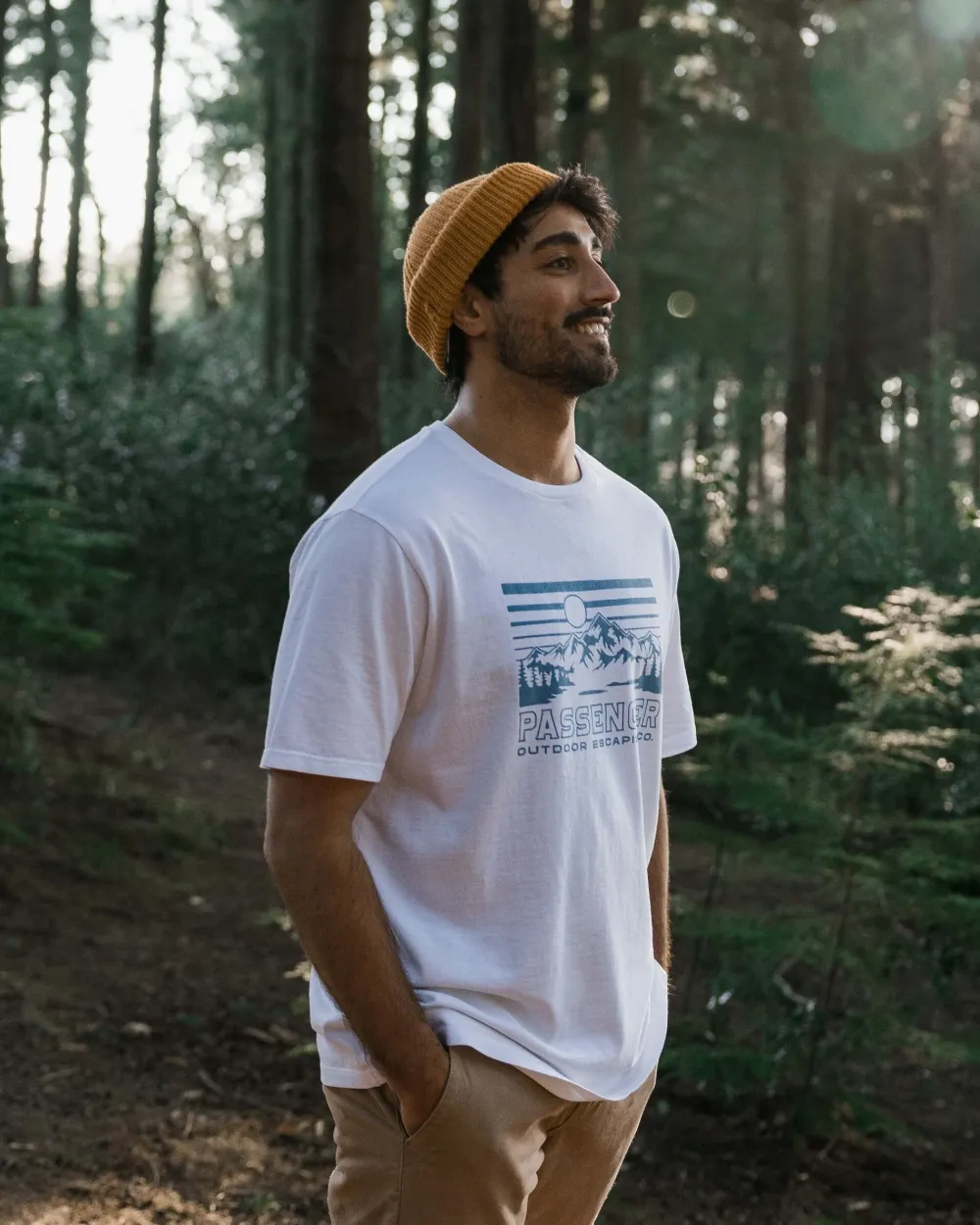 Passenger T-Shirts & Tank Tops>Alp Recycled Cotton T-Shirt White