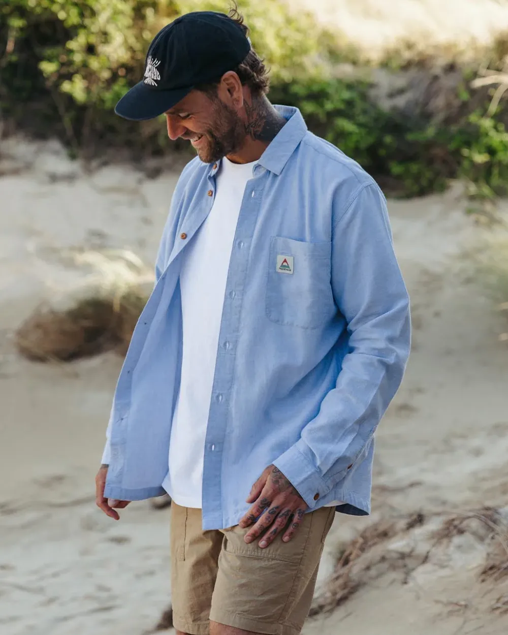 Passenger Shirts|Men's Outlet>Arica Organic Shirt Chambray
