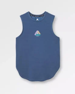 Passenger Tank Tops|Tops & T-Shirts>Asana Recycled Active Vest Dark Denim