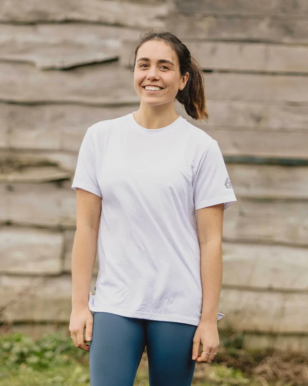 Passenger Tops & T-Shirts|Activewear>Aurora Recycled Active T-Shirt White