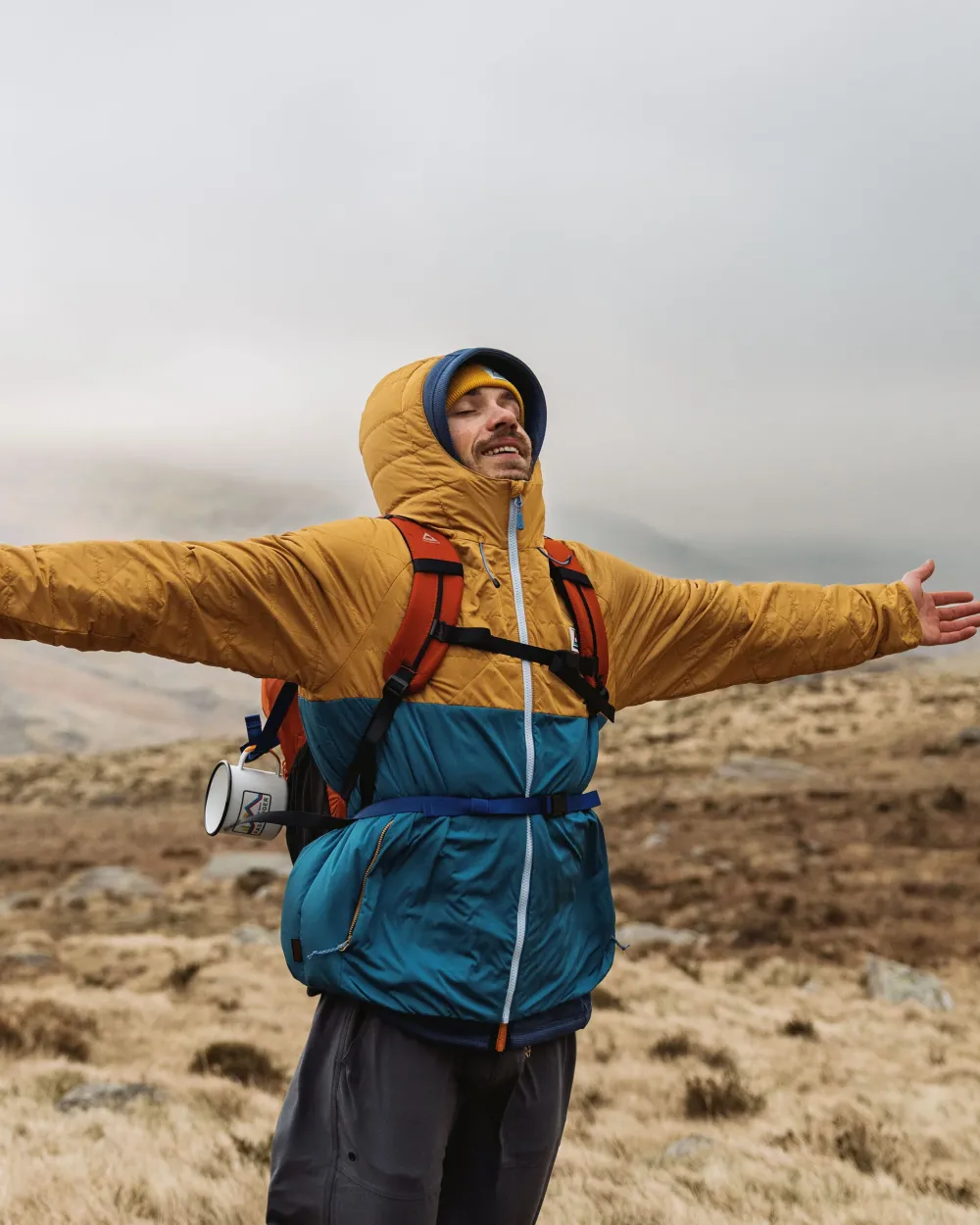 Passenger Water Resistant|Insulated>Base Recycled Thermore® Insulated Jacket Dusty Ochre/ Corsair Blue