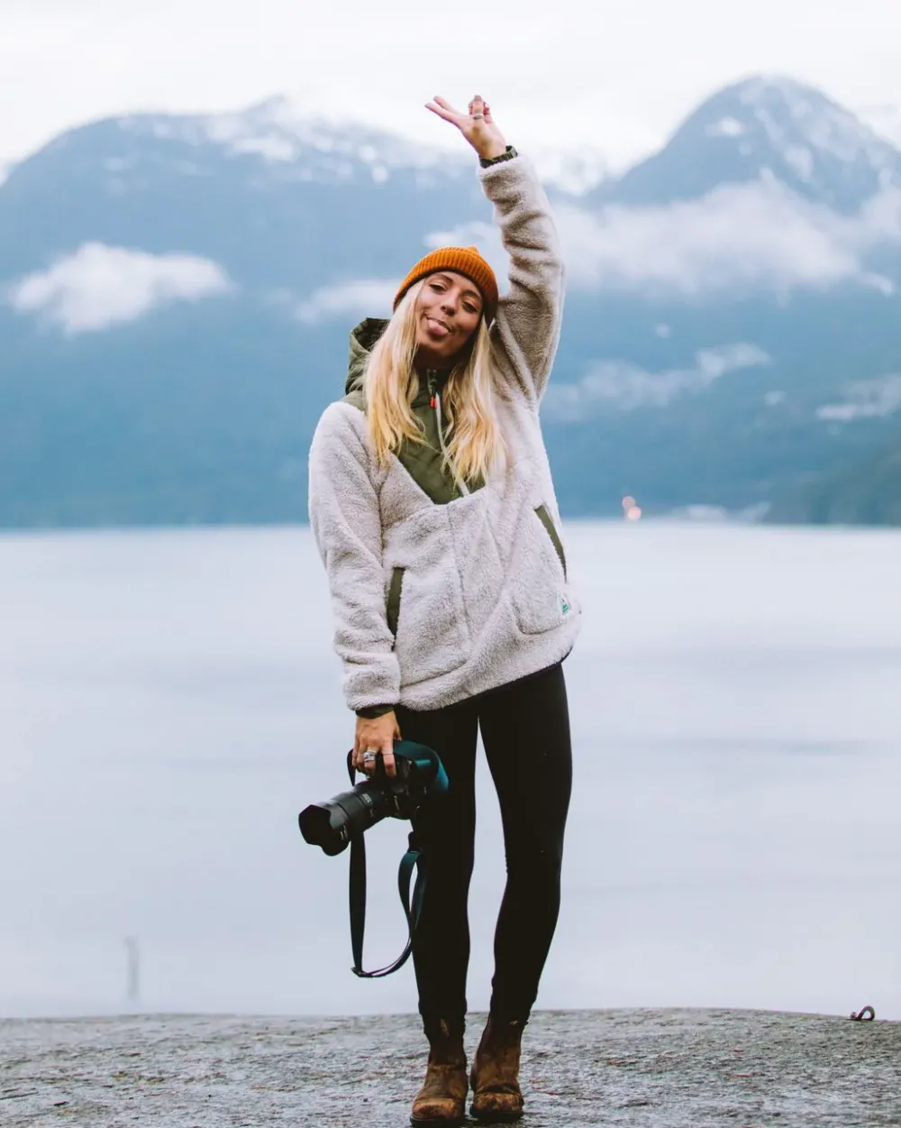 Passenger Fleece|Fleece>Beaumont Recycled Sherpa Hooded Fleece Warm Ivory