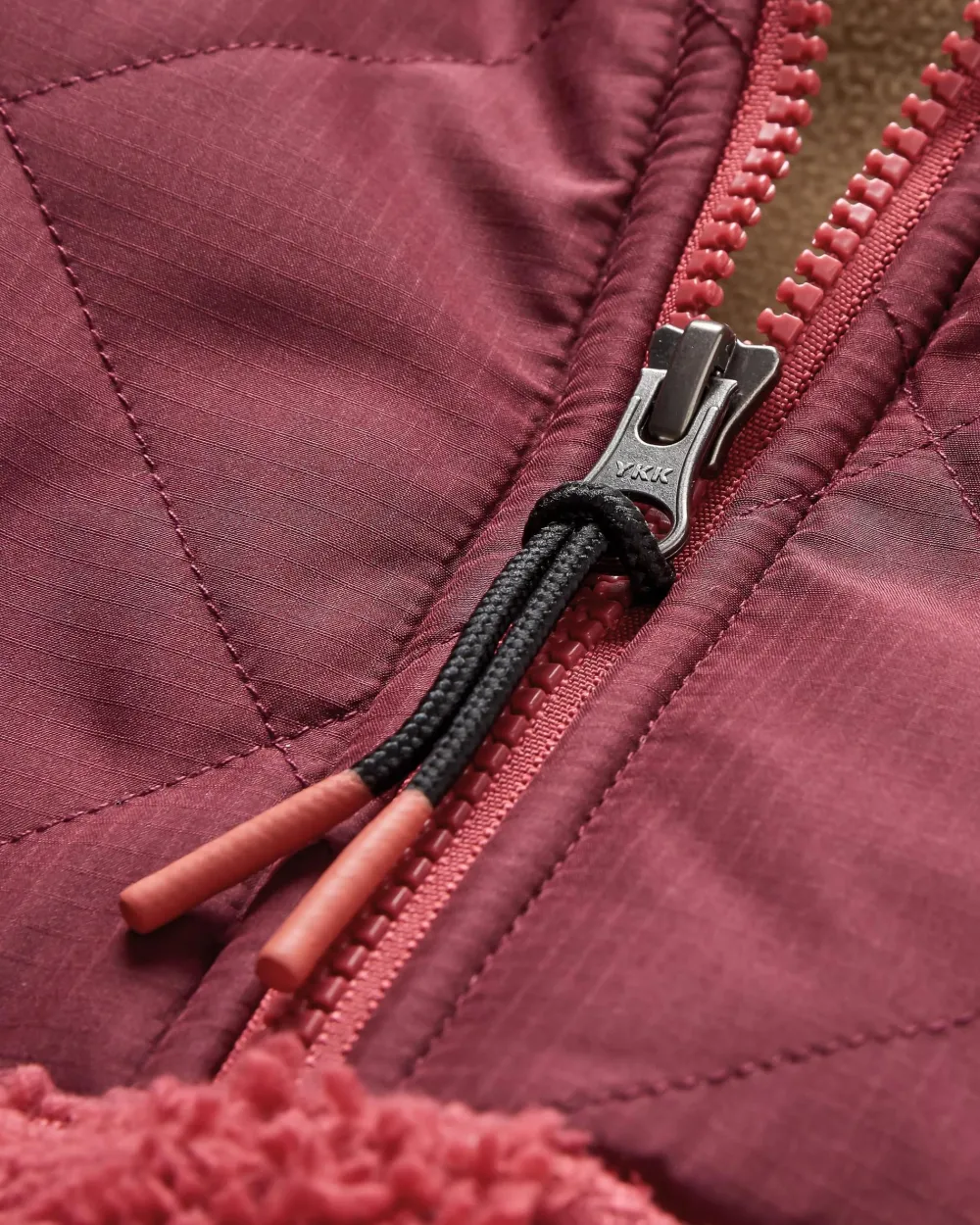 Passenger Fleece|Fleece>Beaumont Recycled Sherpa Hooded Fleece Earth Red