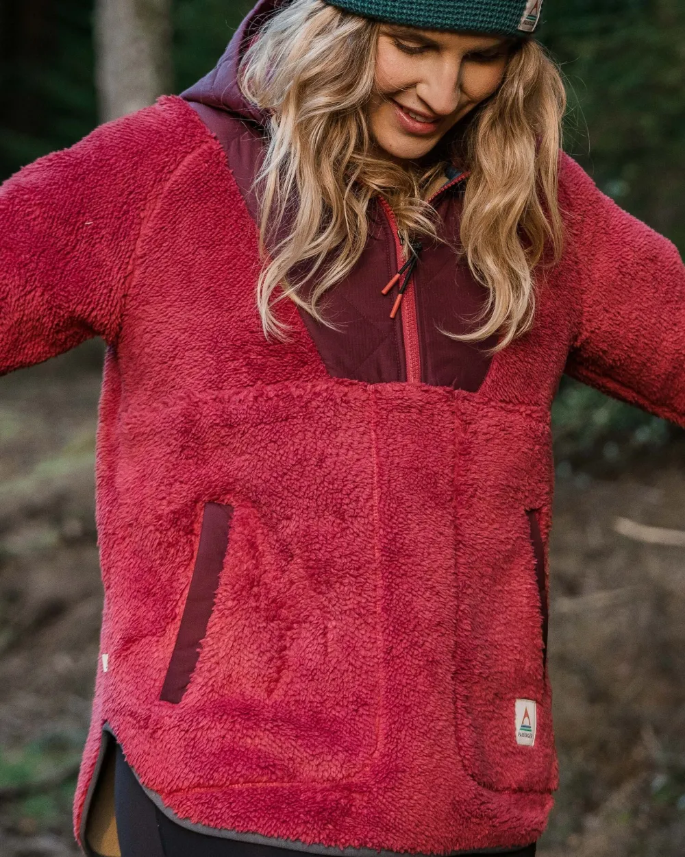 Passenger Fleece|Fleece>Beaumont Recycled Sherpa Hooded Fleece Earth Red