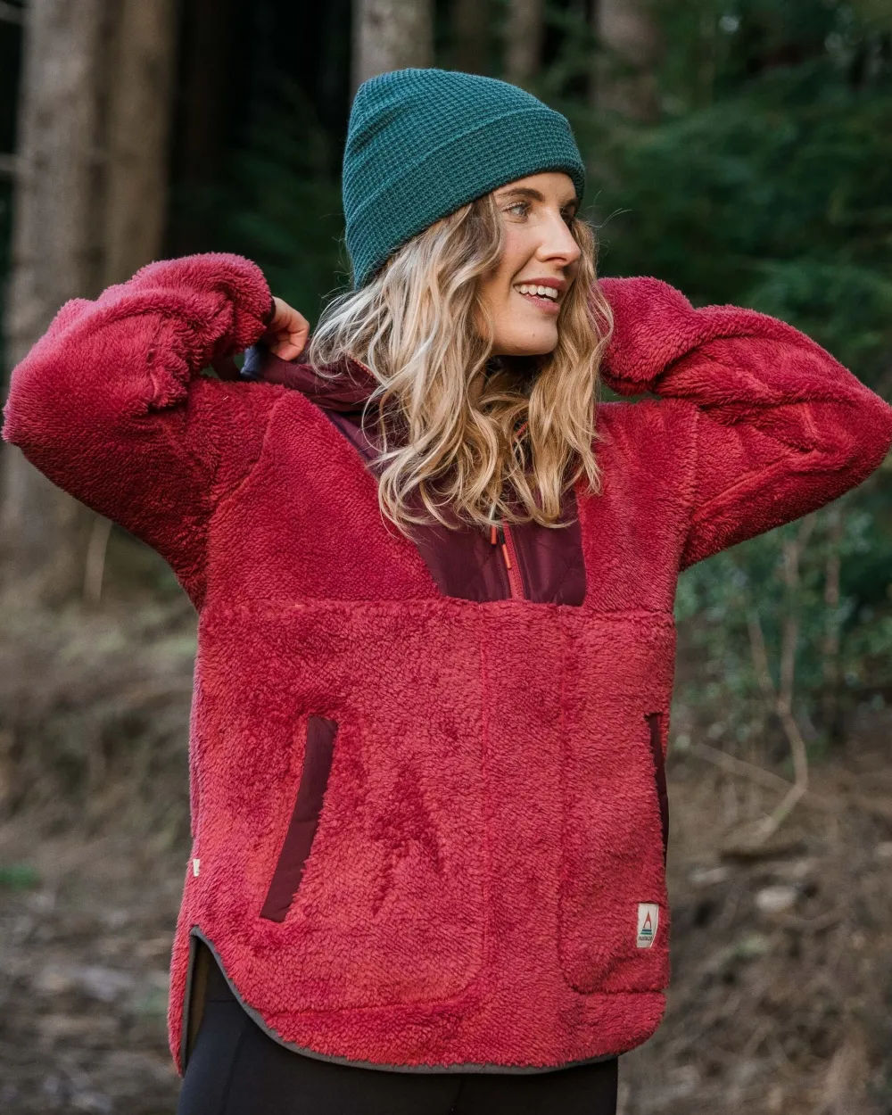 Passenger Fleece|Fleece>Beaumont Recycled Sherpa Hooded Fleece Earth Red