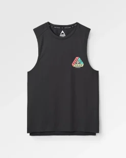Passenger T-Shirts & Tank Tops|Activewear>Boardwalk Active Recycled Vest Black