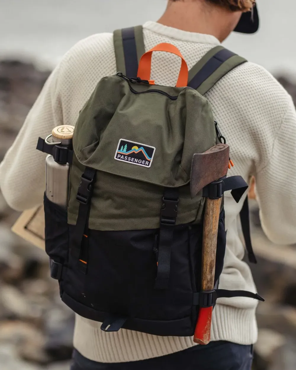 Floris van Bommel Surf Accessories|Surf Accessories>Boondocker Recycled 26L Backpack Black/Khaki
