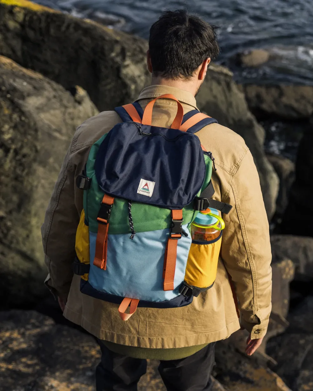 Passenger Backpacks & Bags|Backpacks & Bags>Boondocker Recycled 26L Backpack Navy/ Laurel Green/ Blue Haze