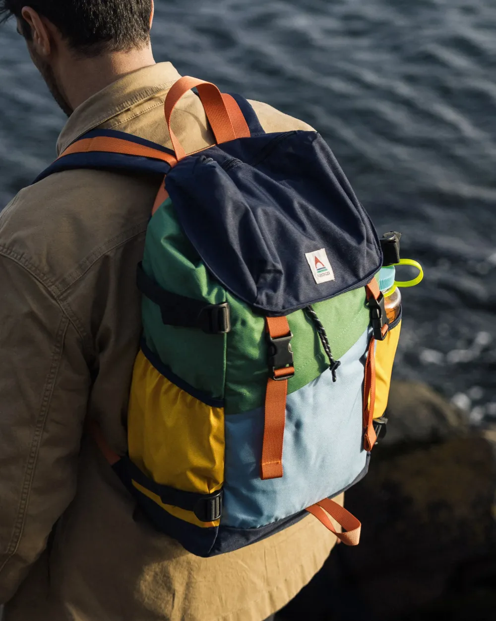 Passenger Backpacks & Bags|Backpacks & Bags>Boondocker Recycled 26L Backpack Navy/ Laurel Green/ Blue Haze