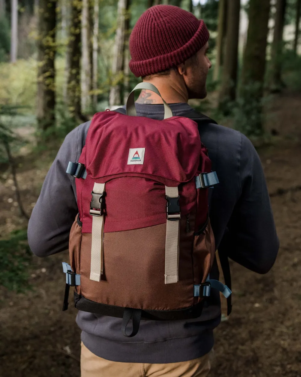 Passenger Accessories|Backpacks & Bags>Boondocker Recycled 26L Backpack Burgundy/Chestnut