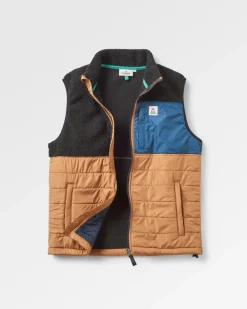 Floris van Bommel Fleece|Fleece>Born Explorer Recycled Polar-Lined Sherpa Vest Black