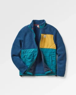Floris van Bommel Fleece|Fleece>Born Explorer Recycled Polar-Lined Sherpa Fleece Dark Denim