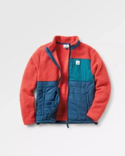 Floris van Bommel Fleece|Fleece>Born Explorer Recycled Polar-Lined Sherpa Fleece Cardinal