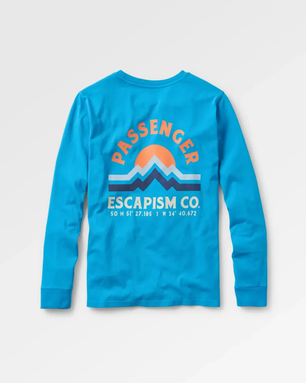 Passenger Tops & T-Shirts>Breathe Recycled Cotton LS T-Shirt Atlantic Blue