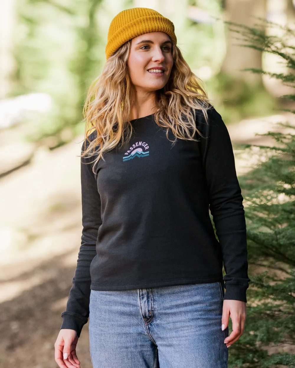 Passenger Hoodies & Sweatshirts>Breathe Recycled Cotton Sweatshirt Black