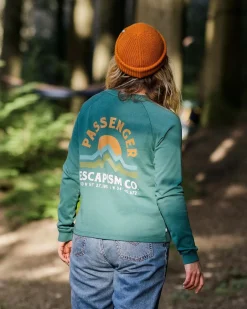 Passenger Hoodies & Sweatshirts>Breathe Recycled Cotton Sweatshirt Mediterranean