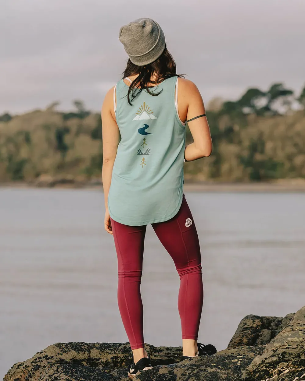 Passenger Tank Tops|Tops & T-Shirts>Breezy Recycled Active Tank Top Porcelain