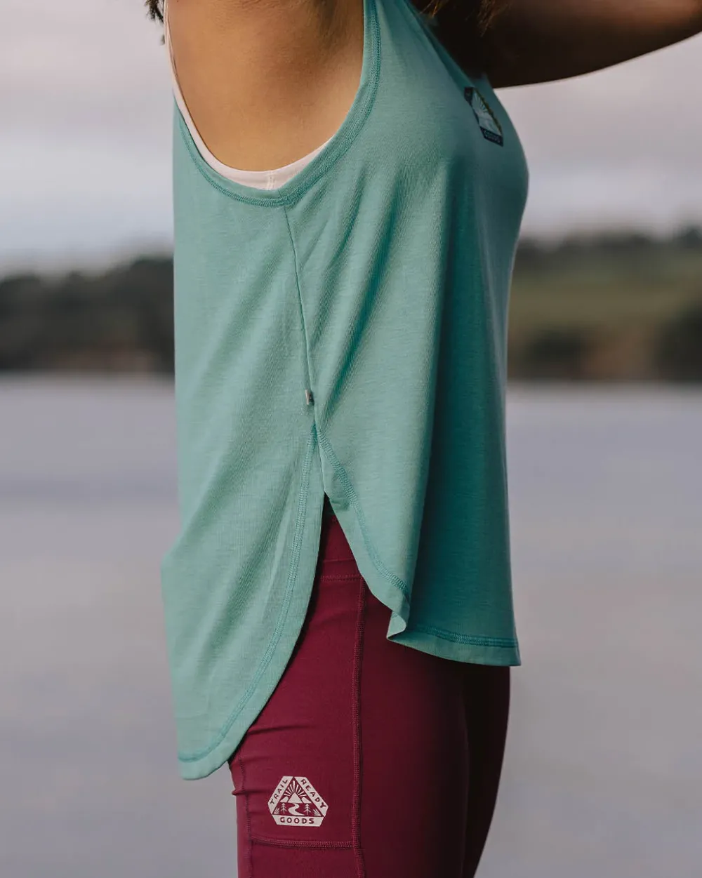 Passenger Tank Tops|Tops & T-Shirts>Breezy Recycled Active Tank Top Porcelain
