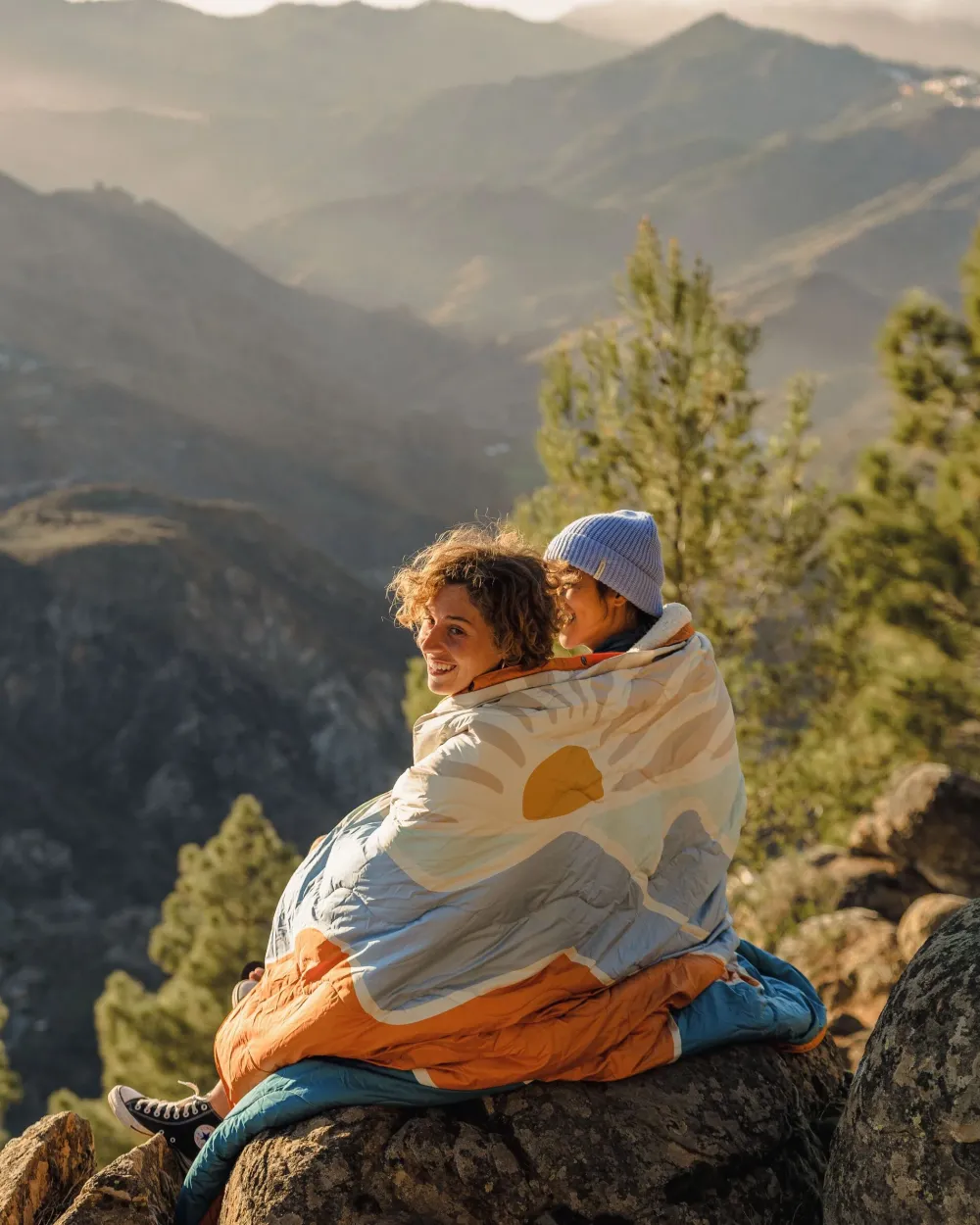 Floris van Bommel Blankets|Outdoor Living>Cabin Recycled Sherpa Blanket Cornflower