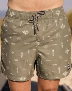 Floris van Bommel Shorts|Men's Outlet>Cali Recycled Swim Short Olive Made To Roam