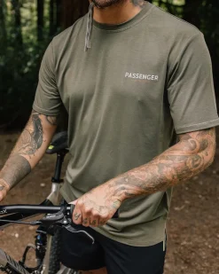 Passenger T-Shirts & Tank Tops|Activewear>Calling Active Recycled T-Shirt Dusty Olive
