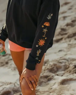 Passenger Hoodies & Sweatshirts>Chica Recycled Cotton Oversized Sweatshirt Black