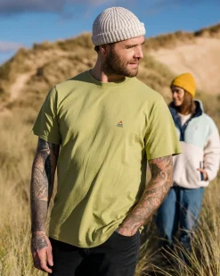 Passenger T-Shirts & Tank Tops|Men's Outlet>Classic Logo Recycled Cotton T-Shirt Fern