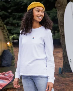 Passenger Tops & T-Shirts>Classic Recycled Cotton LS T-Shirt White