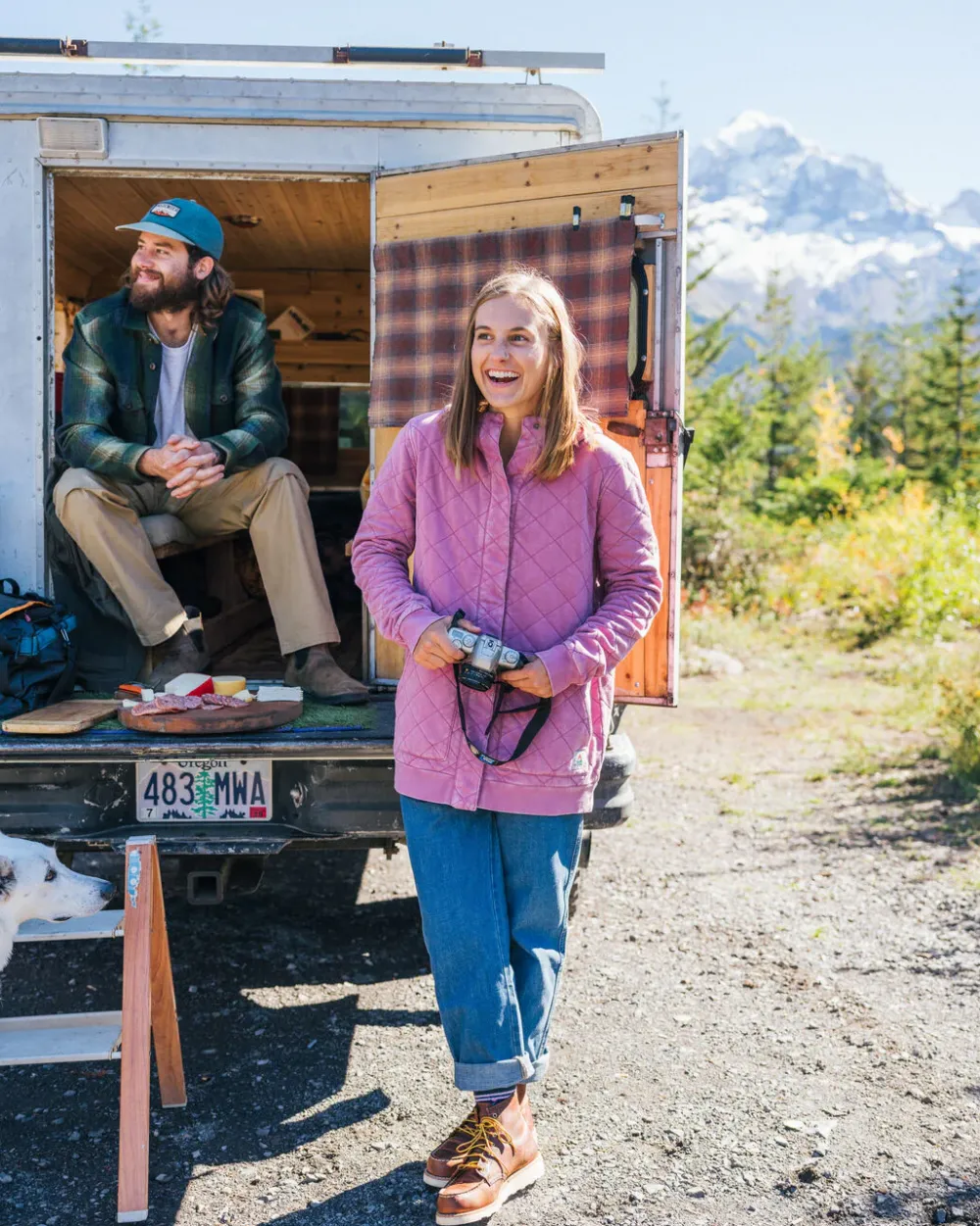 Passenger Hoodies & Sweatshirts>Clementine Recycled Quilted Popper Up Hoodie Mauve Haze