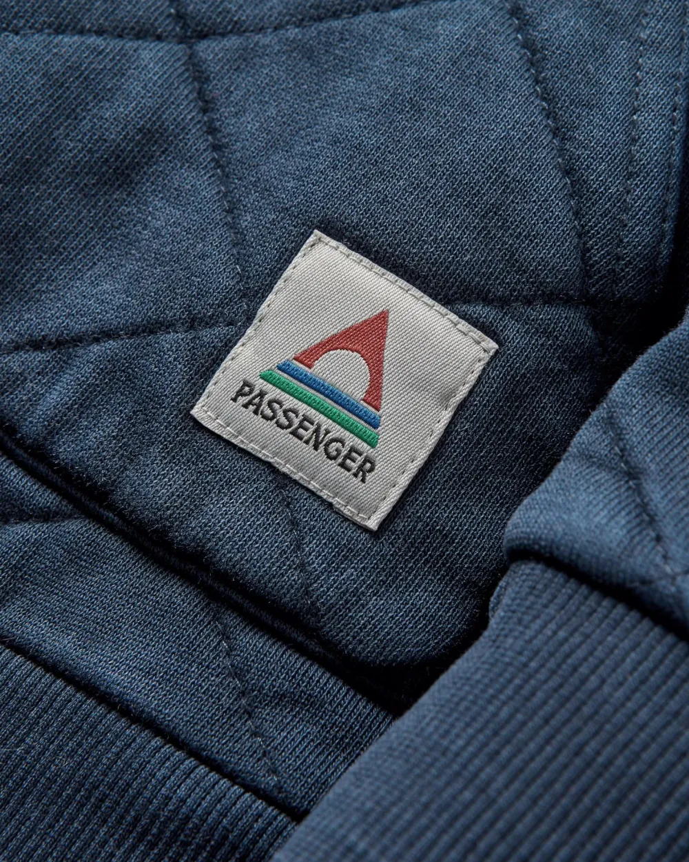 Passenger Hoodies & Sweatshirts|Activewear>Clementine Recycled Quilted Popper Up Hoodie Deep Navy