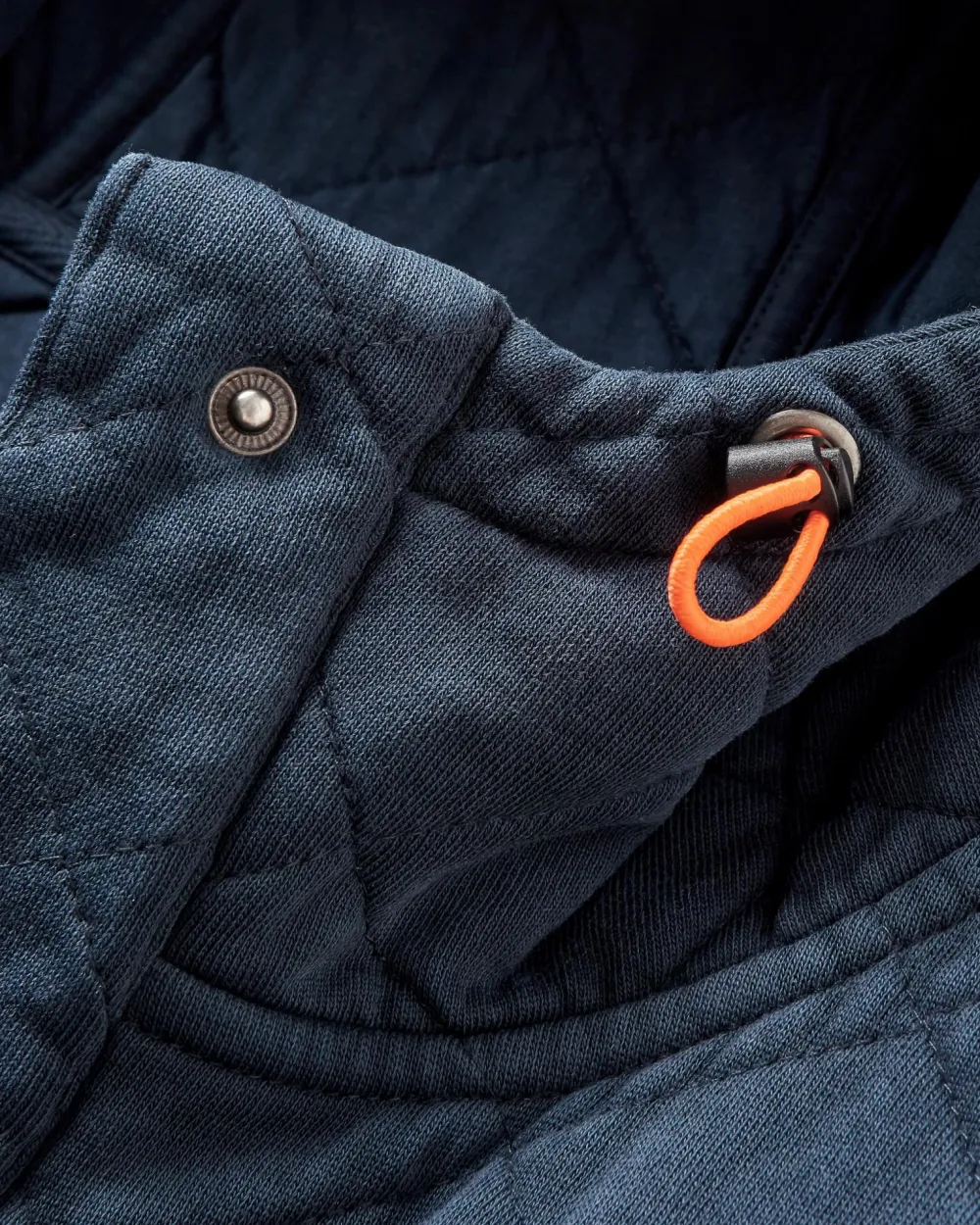 Passenger Hoodies & Sweatshirts|Activewear>Clementine Recycled Quilted Popper Up Hoodie Deep Navy