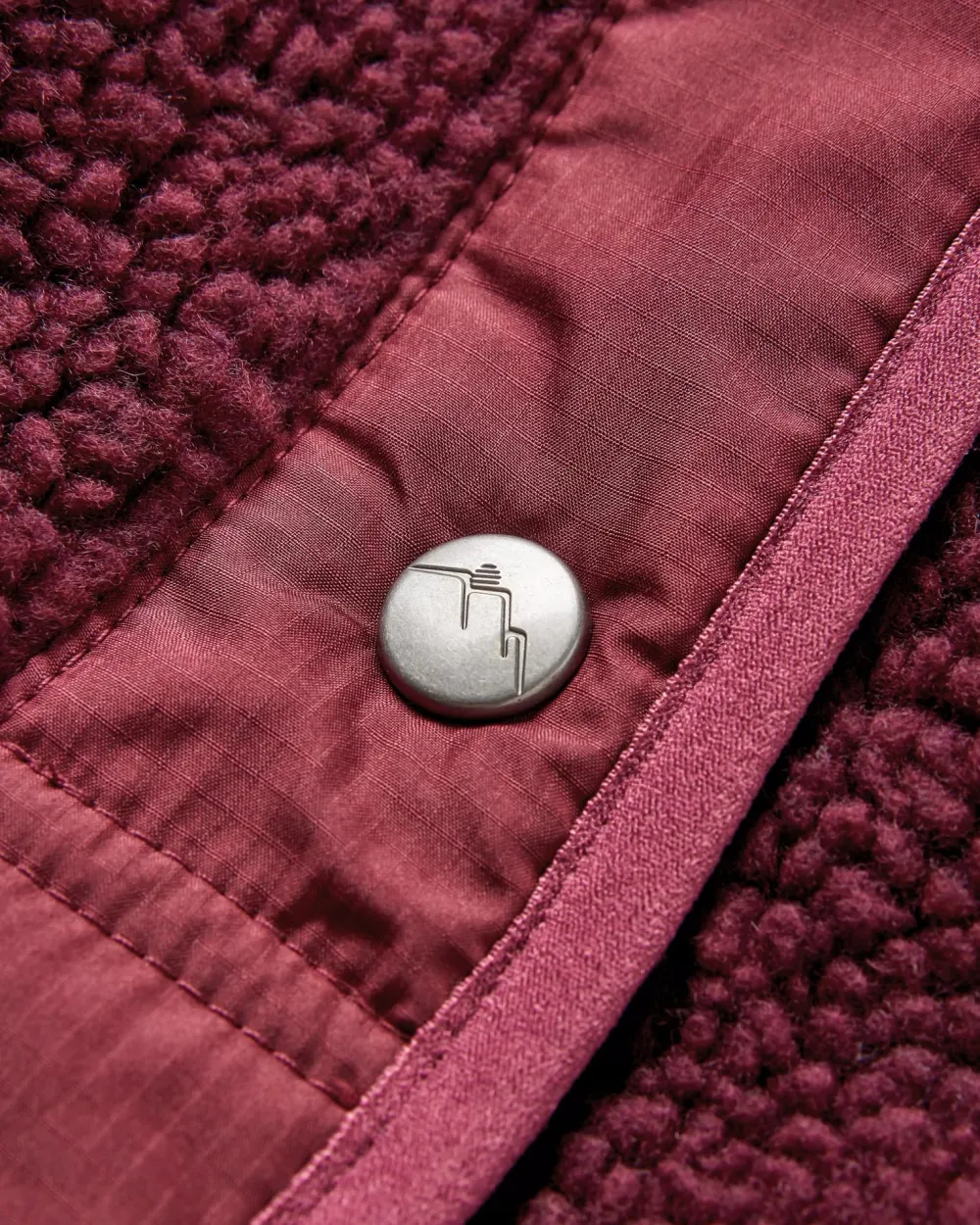 Passenger Fleece|Fleece>Clover Recycled Deep-Pile Sherpa Fleece Wine