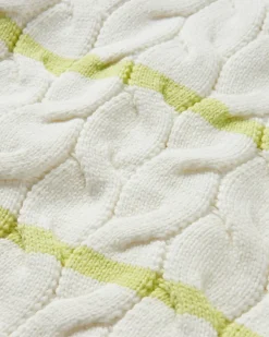 Passenger Knitwear|Winter Road Trip Essentials>Comfort Stripe Organic Knitted Jumper Lime Stripe