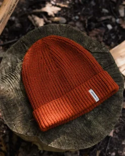 Floris van Bommel Beanies|Beanies>Compass Recycled 2.0 Beanie Rust