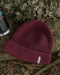 Floris van Bommel Beanies|Beanies>Compass Recycled 2.0 Beanie Wine