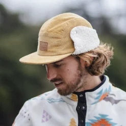 Passenger Accessories|Caps & Hats>Cord Daytime Sherpa Lined Hat Sandy Brown