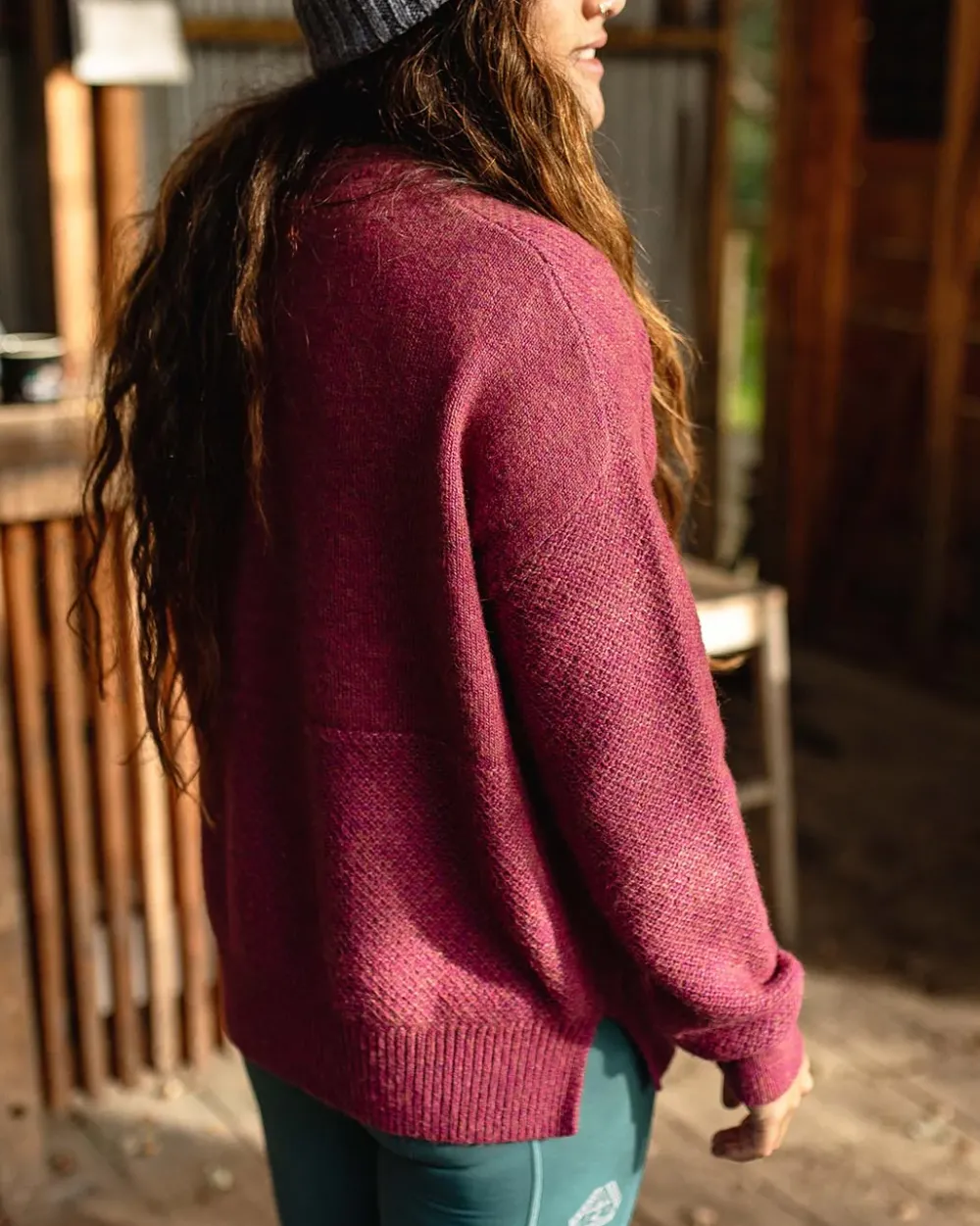 Passenger Knitwear|Best Sellers>Cove Recycled Knitted Jumper Rhubarb