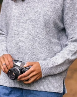 Passenger Knitwear|Women's Outlet>Cove Recycled Knitted Jumper Grey Marl