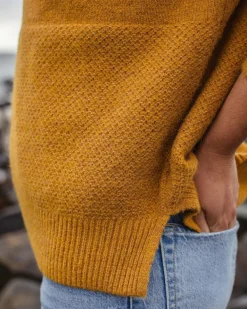Passenger Knitwear|Best Sellers>Cove Recycled Knitted Jumper Amber Gold