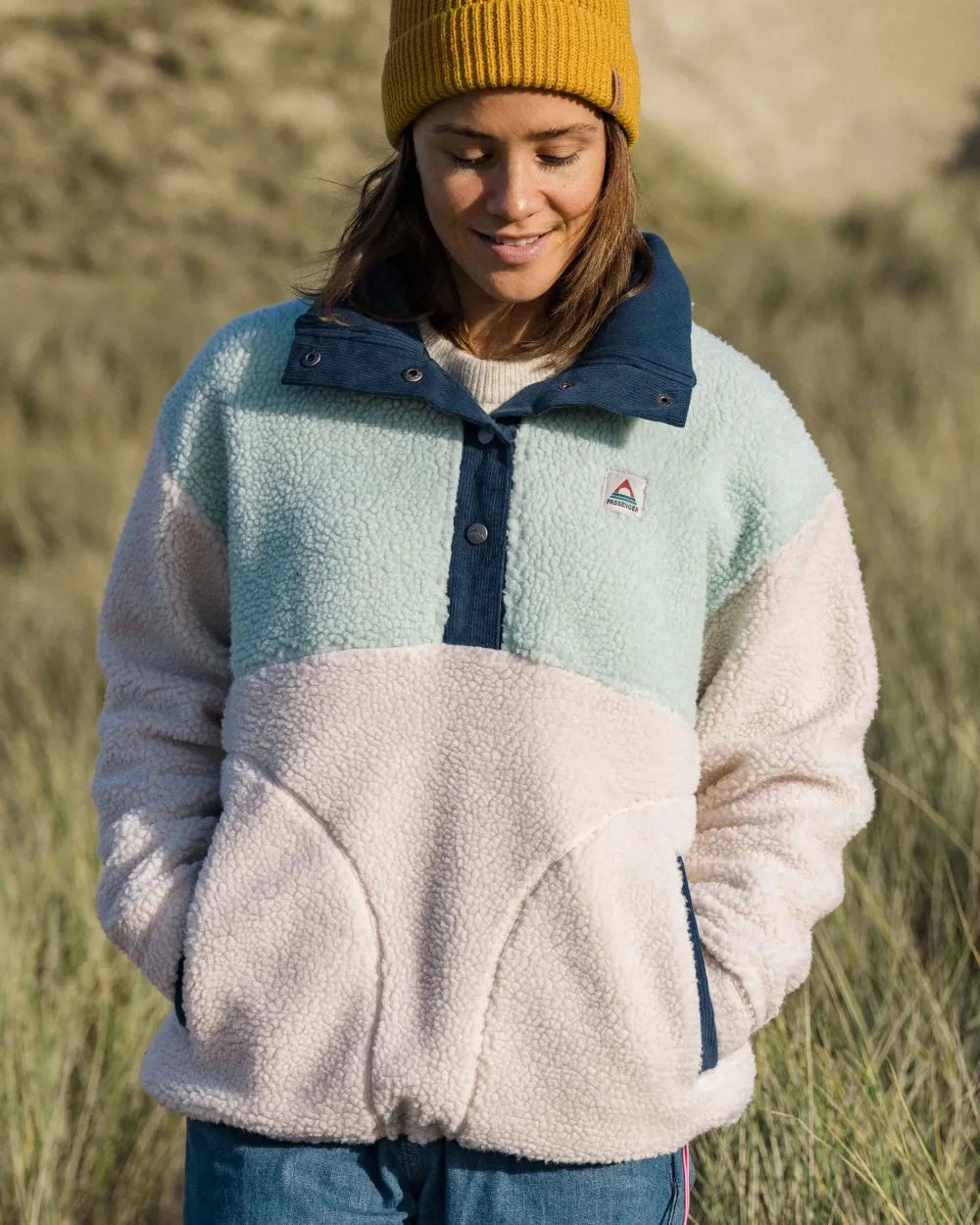 Passenger Fleece|Fleece>Create Recycled Deep-Pile Sherpa Fleece Vintage White